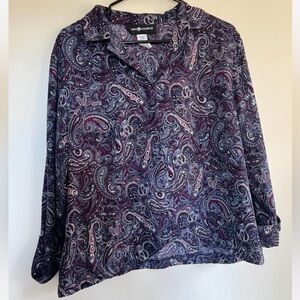 Vintage Sag Harbor Multicolor Paisley Blouse